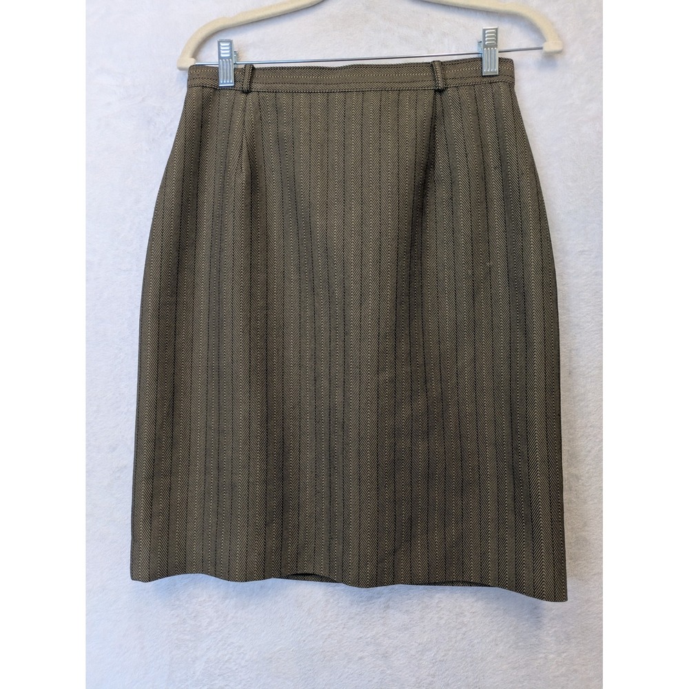 Worthington Women's Pinstripe Pencil‎ Skirt Size 10 Italian Fabric